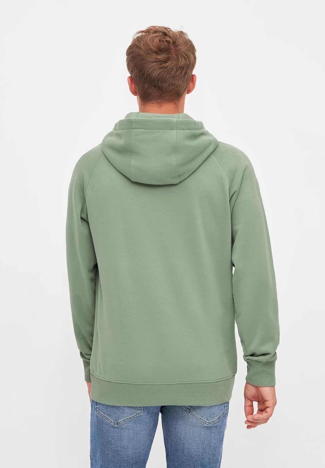 derbe Herren Hoodie Moin GOTS S Hedge Green/Navy, S Hedge Green/Navy