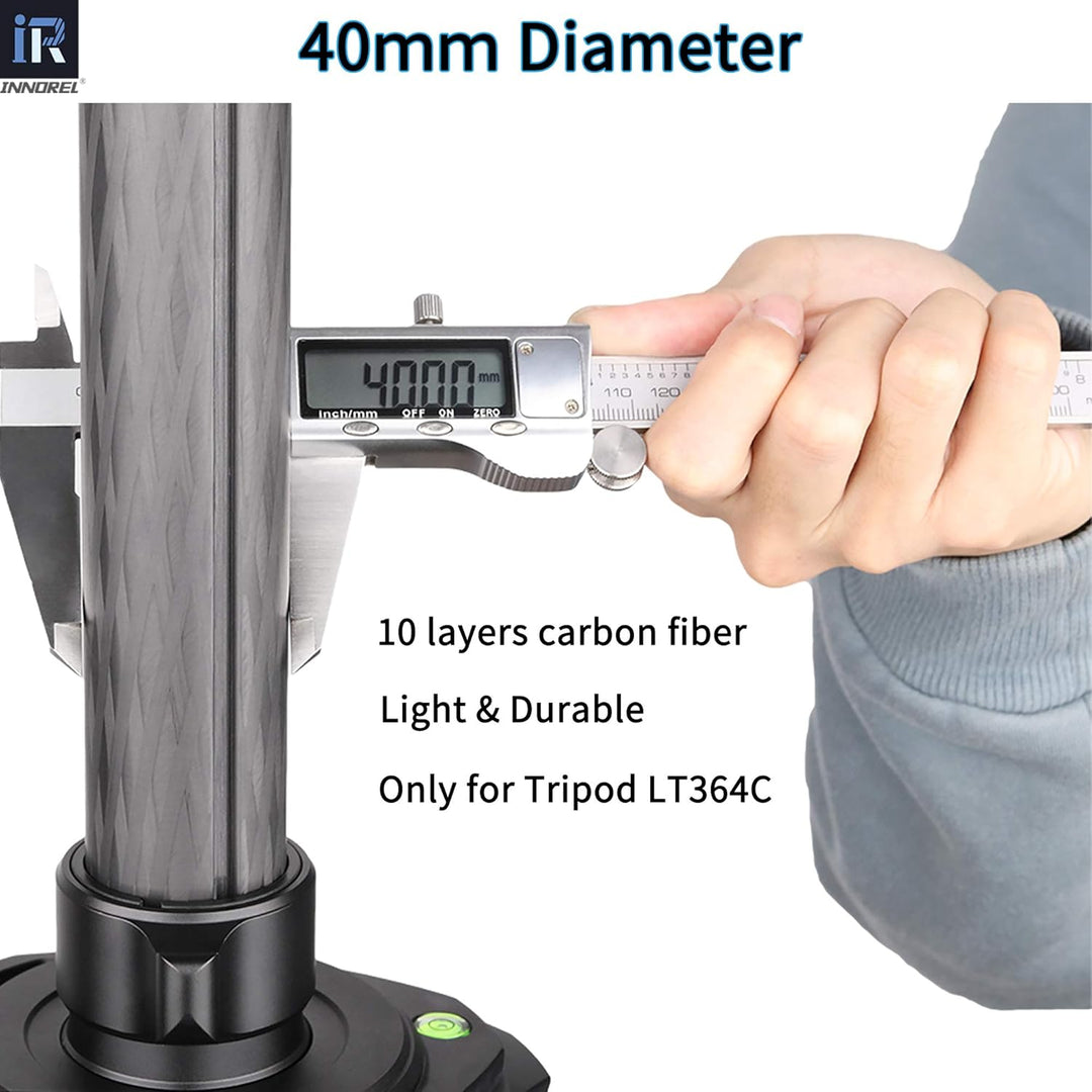 INNOREL ER40C, 10 Schichten Kohlefaser 40 mm Rohr Mittelsäule Professionelle Verlängerungsstange nur