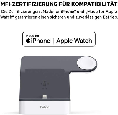 Belkin PowerHouse Ladestation für die Apple Watch und das iPhone (iPhone Ladestation für iPhone 12,