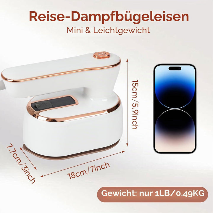 ZStarlite Steamer Dampfbügeleisen Kleidung Keramikplattendesign, Faltbares 1000W Dampfglätter Reiseb