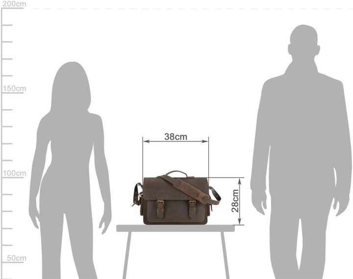 Ruitertassen Fototasche Leder gross Kameratasche Ranger braun Umhängetasche Classic aus starkem robu