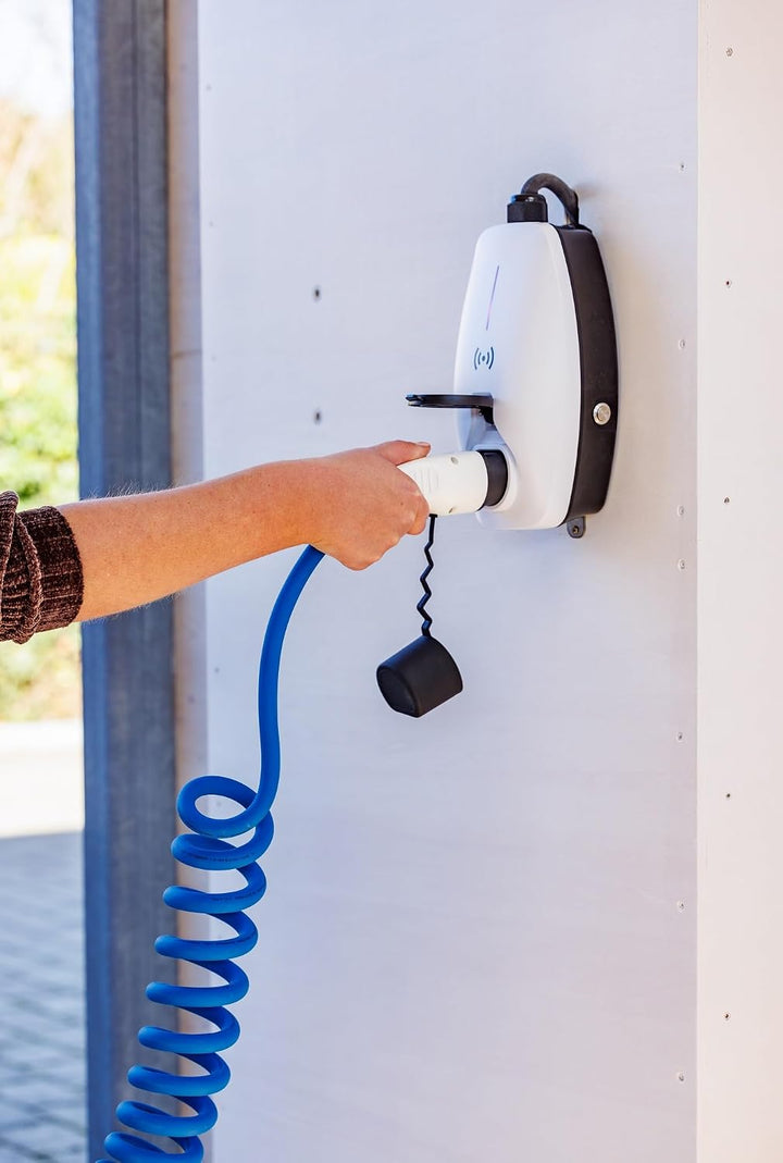 as - Schwabe Spiralladekabel für Hybrid &amp; Elektroauto Mode 3, Typ 2 Ladekabel 1-phasig 3,6 kW, dehnb