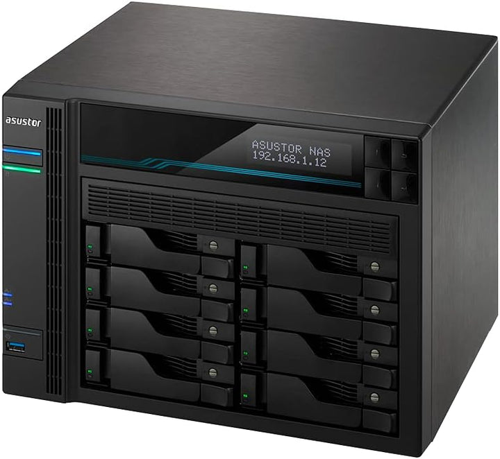 Asustor AS6510T 10 BAHIAS Atom C3538 Quad CORE DENVERTON 2.1GHZ 8GB 2x2.5GBE 2x10GBE RAID 0,1 JBOD S