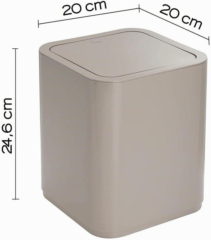 Gedy Tortora, G-Seventy Abfalleimer, Grösse & Gewicht: 24,6X20X20 cm & 0,47 kg, Badezimmer Abfalleim