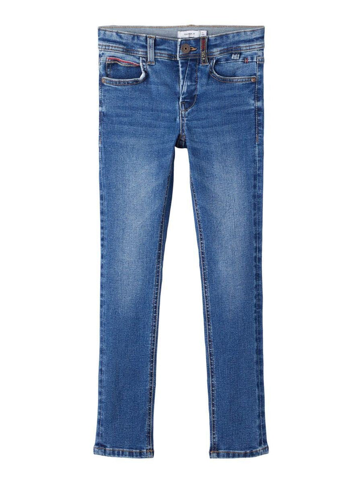 NAME IT Mädchen Hose 128 Medium Blue Denim, 128 Medium Blue Denim