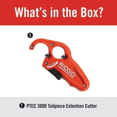 Ridgid 41608 Modell PTEC 3000 Abflussrohr aus Kunststoff, 3,8 cm und 3,8 cm Rohrschneider, rot
