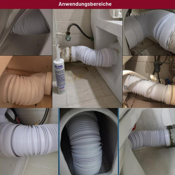 Universeller Toiletten-Abflussrohrverbinder, Ausziehbar 280-650mm, Langlebige, Zuverlässige Dichtung