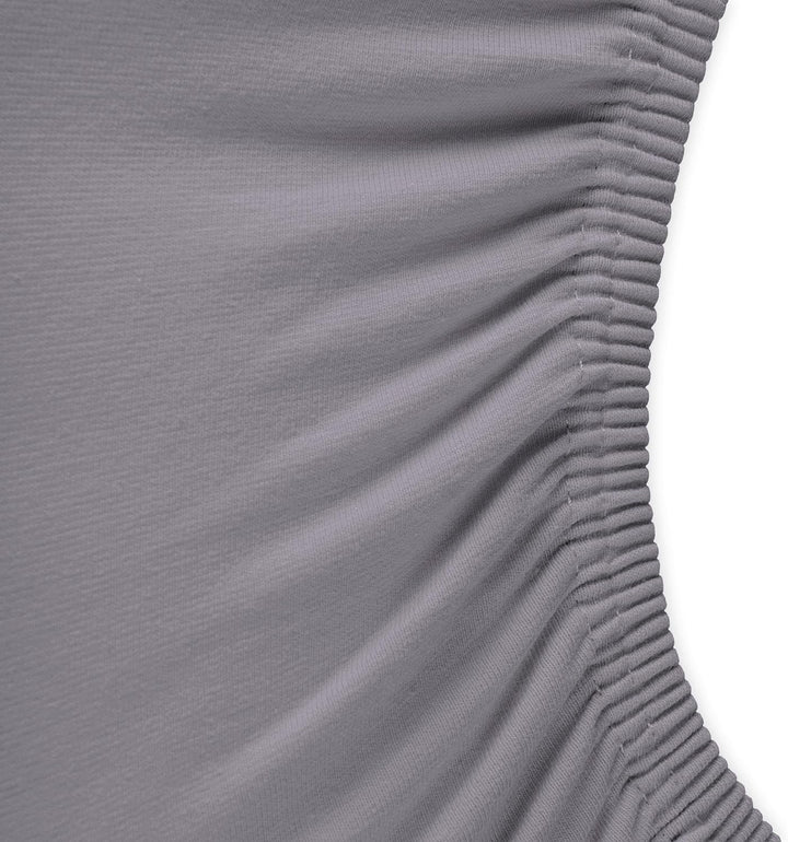 aqua-textil Royal Spannbettlaken Boxspringbett Wasserbett rund Ø ca. 245 cm dunkel grau 210g/qm Jers