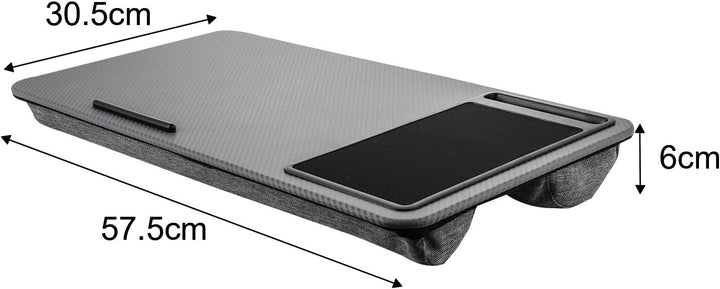 Trintion Laptop Ablage 57,5 x 30,5 x 6 cm – Grosse Laptop-Ablage mit Kissen und integriertem Mausp
