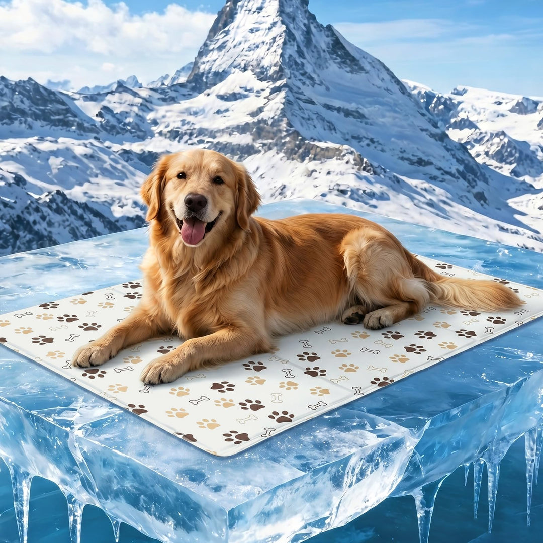 Kühlmatte für Hunde & Katzen Faltbare, Kühlmatte Hund 90 x 60 cm, Kühldecke für Haustiere Leicht Rei