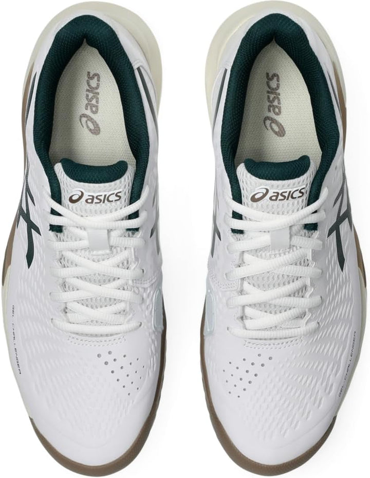 ASICS Damen Gel-Challenger 14 ClaySneaker 41.5 EU White Saxon Green, 41.5 EU White Saxon Green