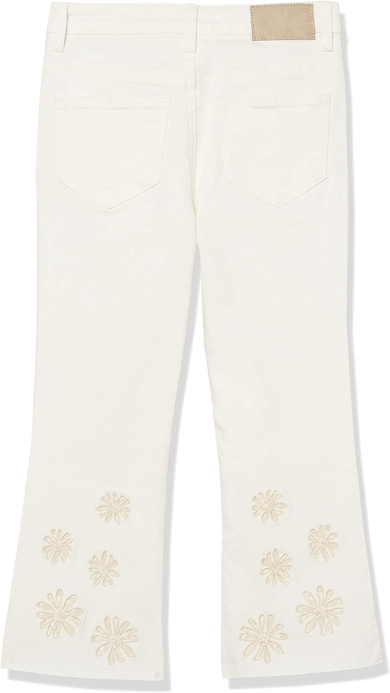 Desigual Girls Pant_Estrella Jeans, White, 7/8