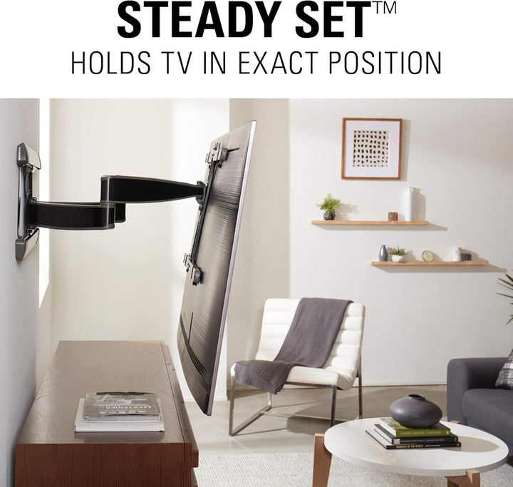 Sanus Vlf728 (B2) Slim Full Motion TV-Halterung, schwenkbar, 42-90 Zoll, Schwarz Einzelbett, Einzelb