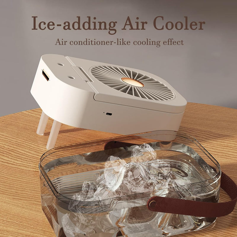 Ankrs Befeuchtungsventilatoren Tragbarer Ventilator Luftbefeuchter 2L, Ultra leise Tischventilator m