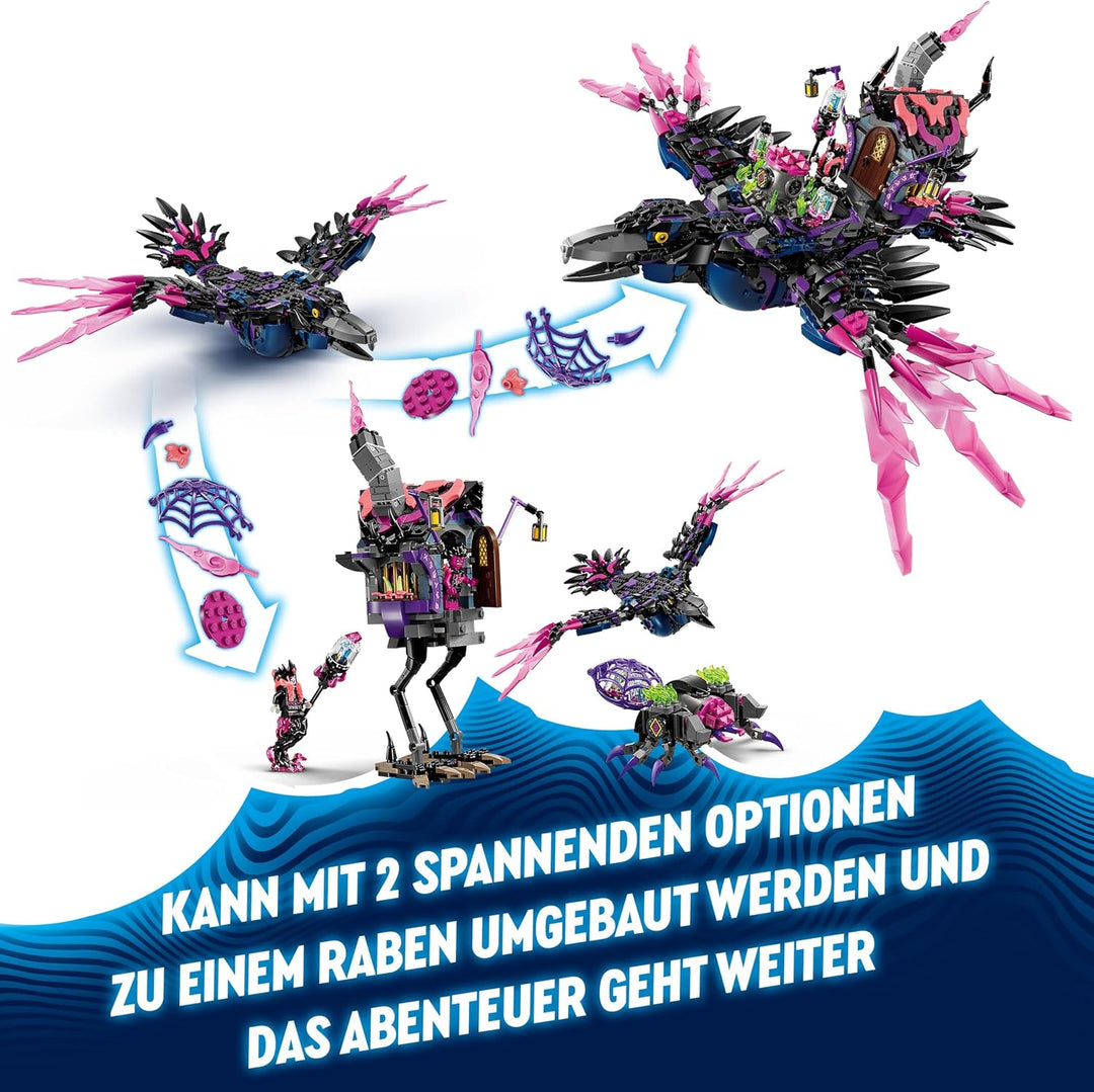 LEGO DREAMZzz 3in1 The Never Witch’s Midnight Raven Animal Toy for 9 Plus Year Old Boys &amp; Girls, Reb