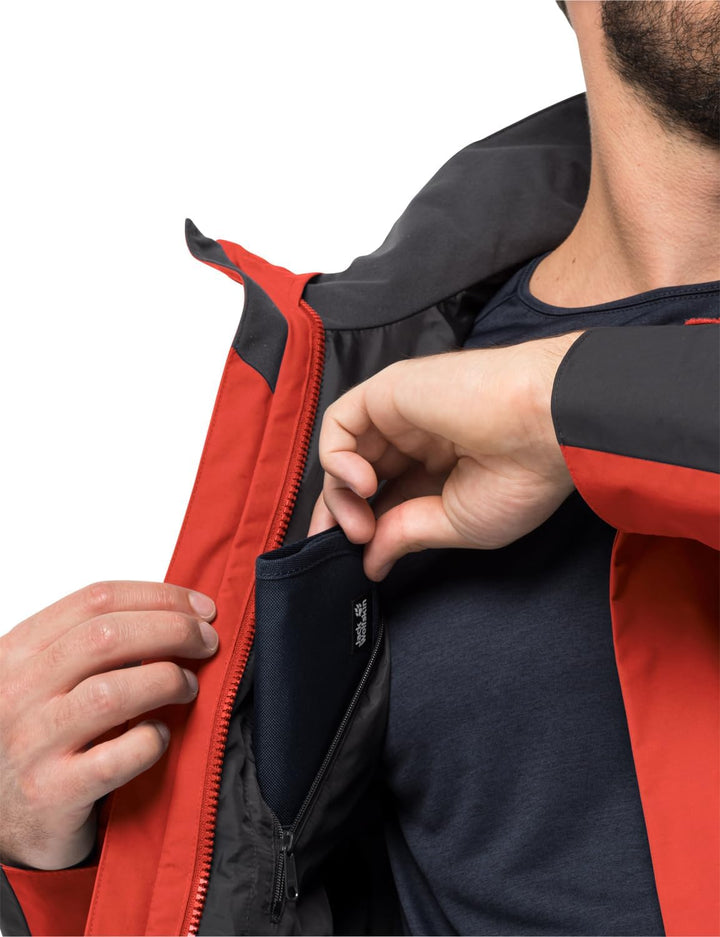 Jack Wolfskin Herren Jasper Flex Men Wetterschutzjacke S strong red, S strong red