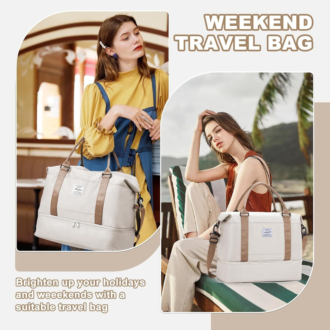 WEPLAN Reisetasche Damen Handgepäck Tasche Easyjet 45x36x20 für Flugzeug Tasche Weekender Damen Trav