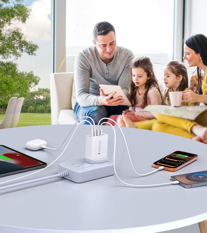 USB C Ladegerät, 5-Port USBC Netzteil Adapter Mehrfach für iPhone16 15 14 13 12 11 Pro Max SE 2020 X