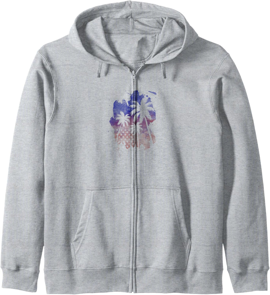 Americana Palm Tree American Flag Silhouette Kapuzenjacke