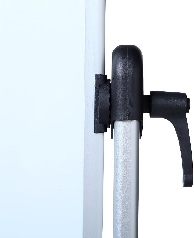 VIZ-PRO Mobiles Whiteboard/Doppelseitige Whiteboard- mit Alurahmen, magnetisch - 110 x 75 cm 1100 x