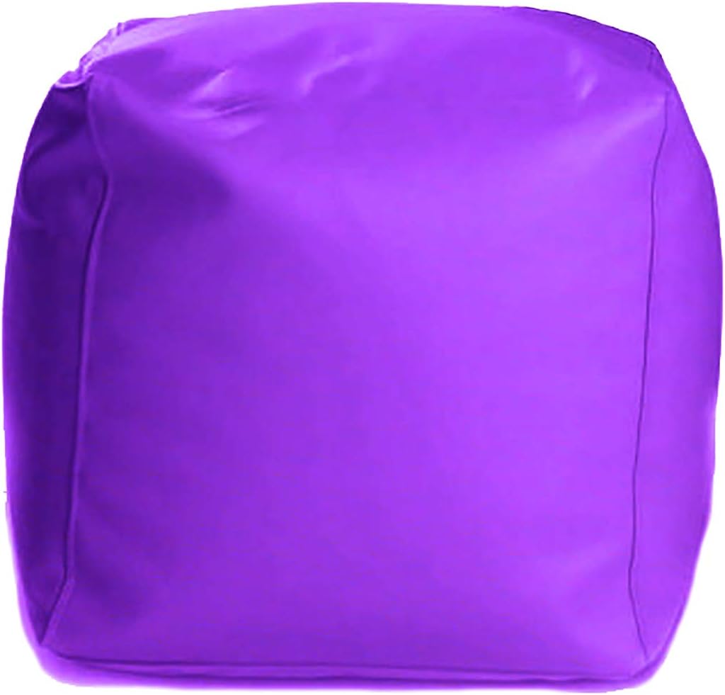 Ecopuf® Cube S Sitzpouf Quadratischer Hocker Kunstleder Sitzhocker voll mit Styroporkugeln - Puff 37