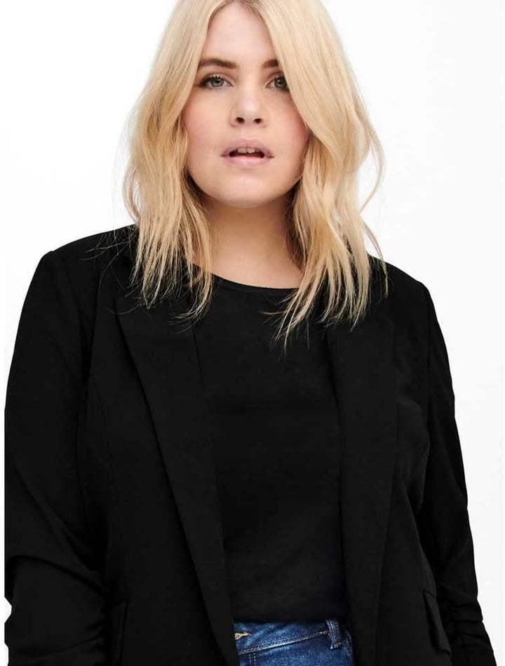 ONLY Carmakoma Damen Carcarolina Diana 3/4 Blazer TLR Blazers 54 Schwarz, 54 Schwarz