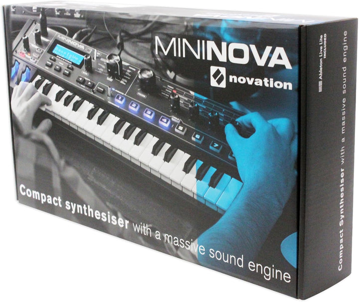 Novation MiniNova, kompakter VA-Synthesizer mit 37 Minitasten – Robuster, kompakter, leistungsstarke