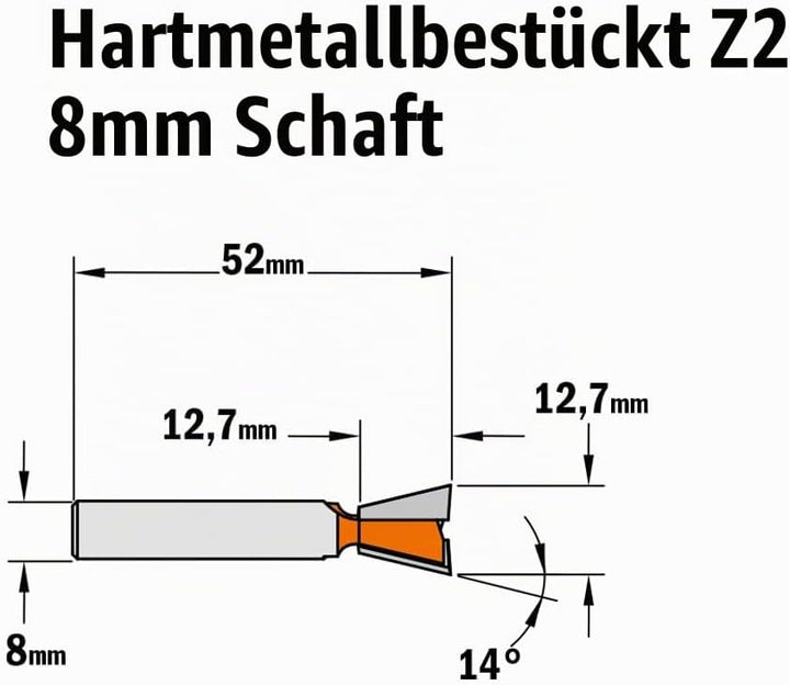 Cmt 918.127.11 – FRESA X Stück 14 gr. HW S = 8 D = 12.7 x 12.7 x