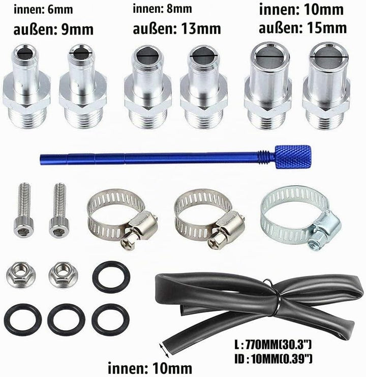 Towwoo Oil Catch Can, 300ml Aluminium Auto Reservoir Tank Universal Air Oil Seperator mit Luftfilter