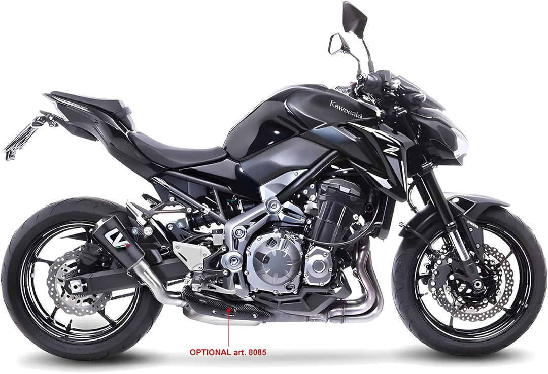 Endschalldämpfer LeoVince SLIP-ON SBK LV-10, Carbon, Edelstahl Kappe, mit Zulassung für Kawasaki Z 9