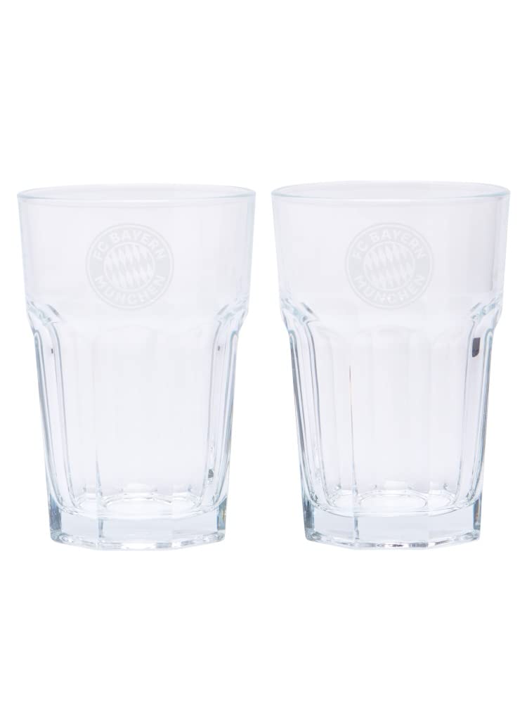 FC Bayern München 2er Set Latte Macchiatto Glas Kaffeeglas FCB