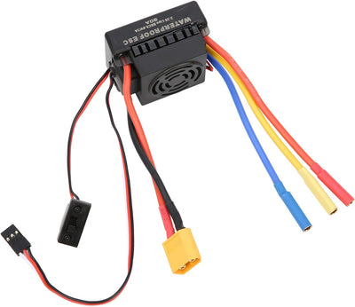 60A RC ESC, Wasserdichter Bürstenloser ESC-Elektrodrehzahlregler für SCX10 1/10 RC-Automodell(XT60)