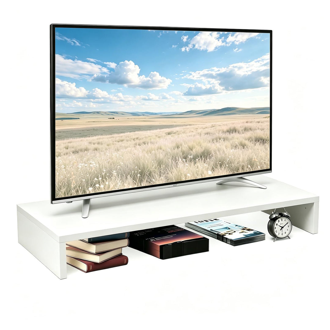 Monitorständer Holz, ergonomische Monitorerhöhung für Schreibtisch, passend für PC, Laptop und TV,Sc