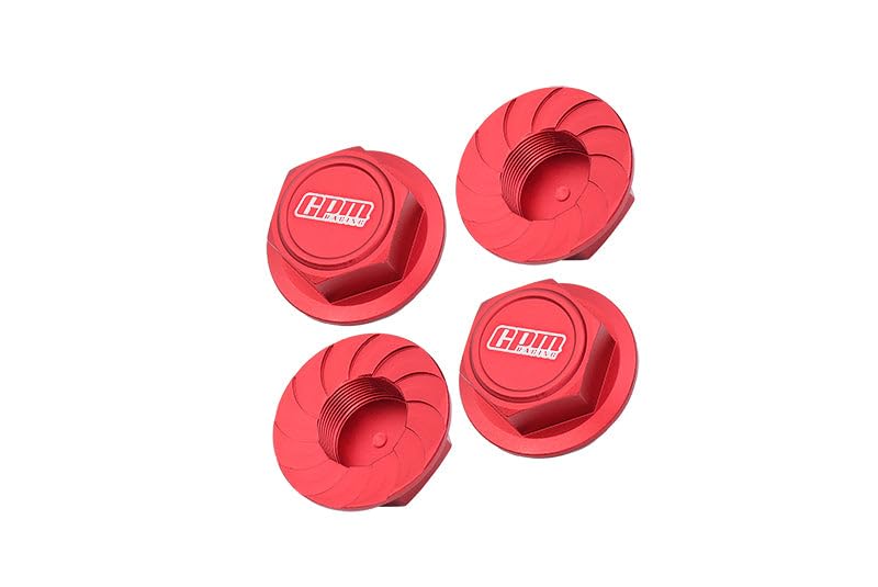 GPM Aluminium Wheel Lock for Arrma 1:5 KRATON 8S BLX/Outcast 8S BLX/KRATON EXB Roller - 4Pc Set Red