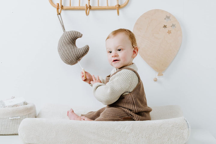 BO Baby's Only - Körbchen Hope - Wickeltisch Organizer - Gestrickte Aufbewahrungsbox für Kinderzimme