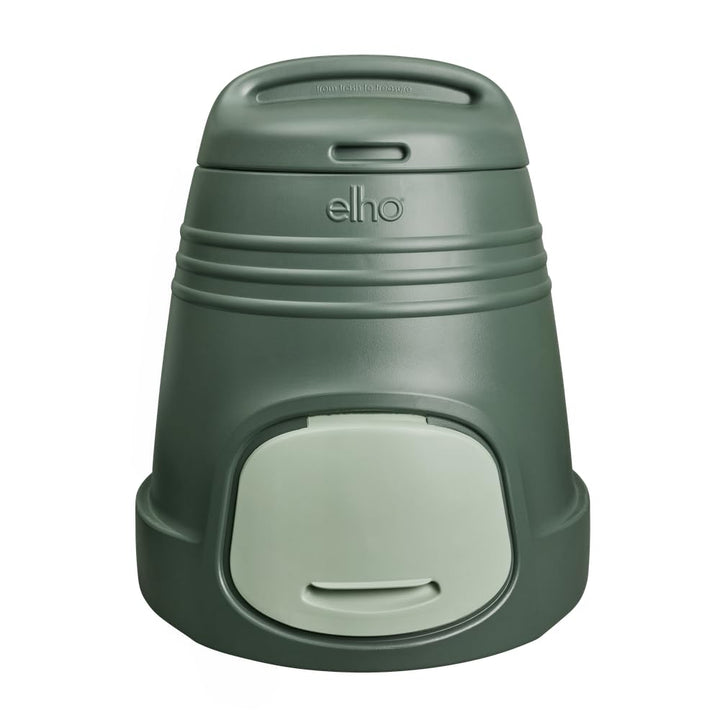 Elho Green Basics Komposter 200L - Komposter Garten - 100% Recyceltem Plastik - Ø L 66.6 x B 65.0 x