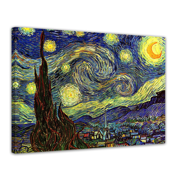 Bilderdepot24 Bild auf Leinwand | Vincent van Gogh - Sternennacht in 60x50 cm als Wandbild | Wand-de