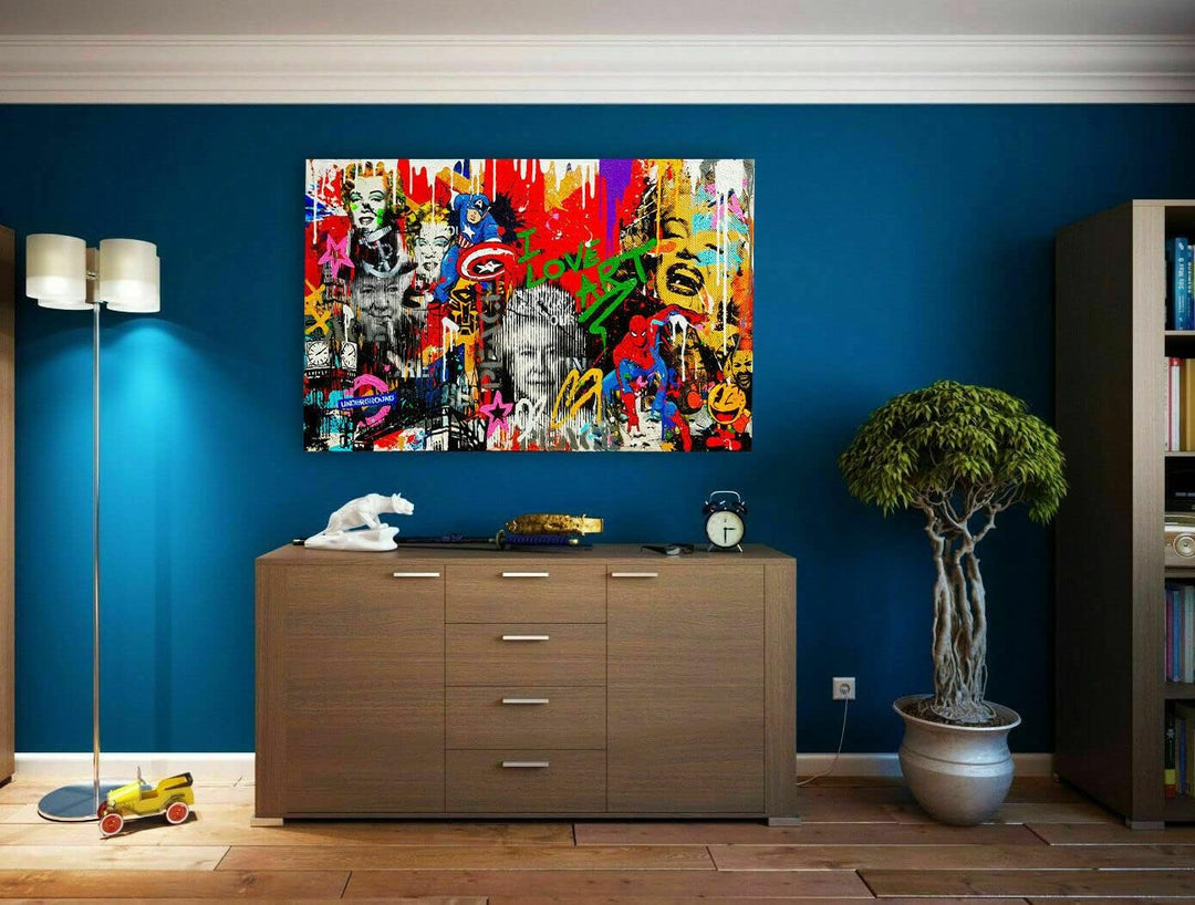 Magic Canvas Art Pop Art Charaktere Leinwandbild 1- teilig Hochwertiger Kunstdruck Wandbilder B8132,