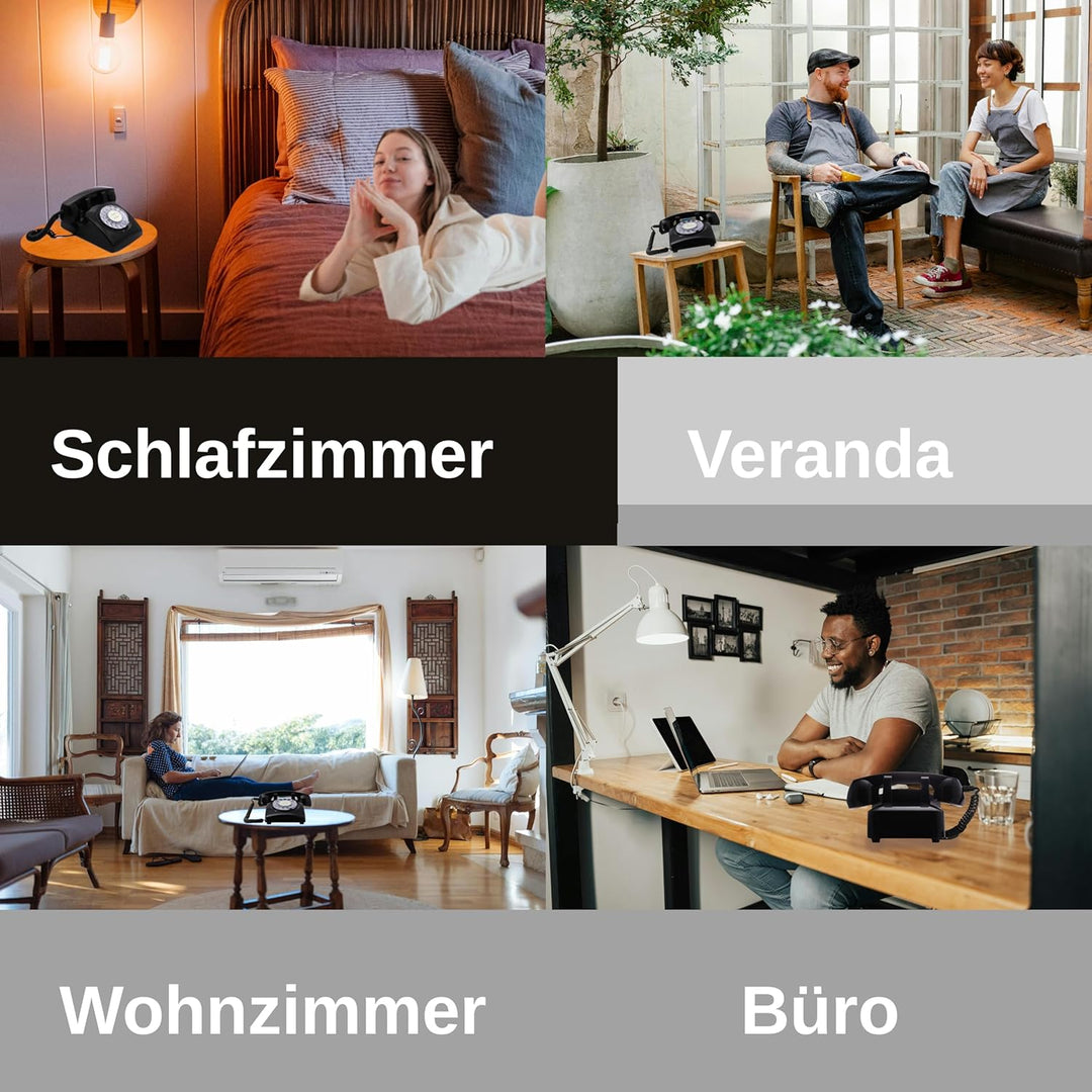 Retro Telefon Wählscheibe/Festnetztelefon Retro/Telefon mit Schnur/Telefon mit Wählscheibe/Telefon R