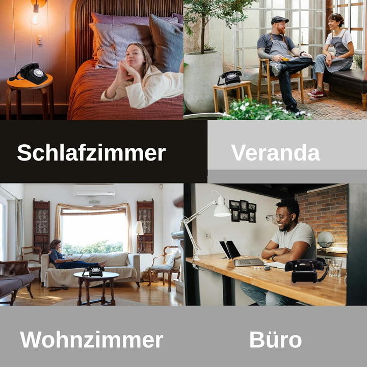 Retro Telefon Wählscheibe/Festnetztelefon Retro/Telefon mit Schnur/Telefon mit Wählscheibe/Telefon R