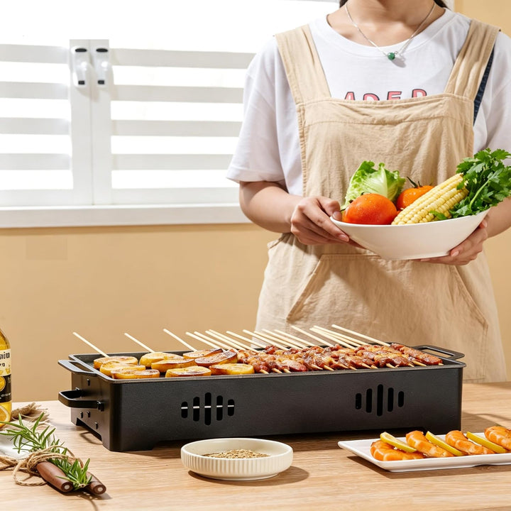 RANJIMA BBQ Board zum Warmhalten, Fleischwarmhalter fürs Grillen, Warmhaltebehälter Grillgut mit Ker
