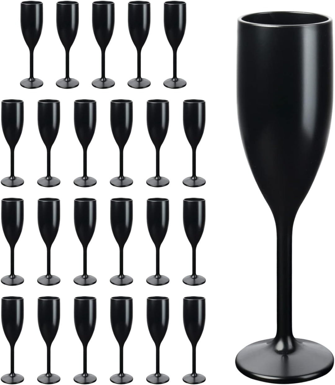 Schramm® Mehrweg Sektgläser in schwarz wählbar 6, 12, 24 oder 48 Stück 150 ml Champagner Glas Sektfl