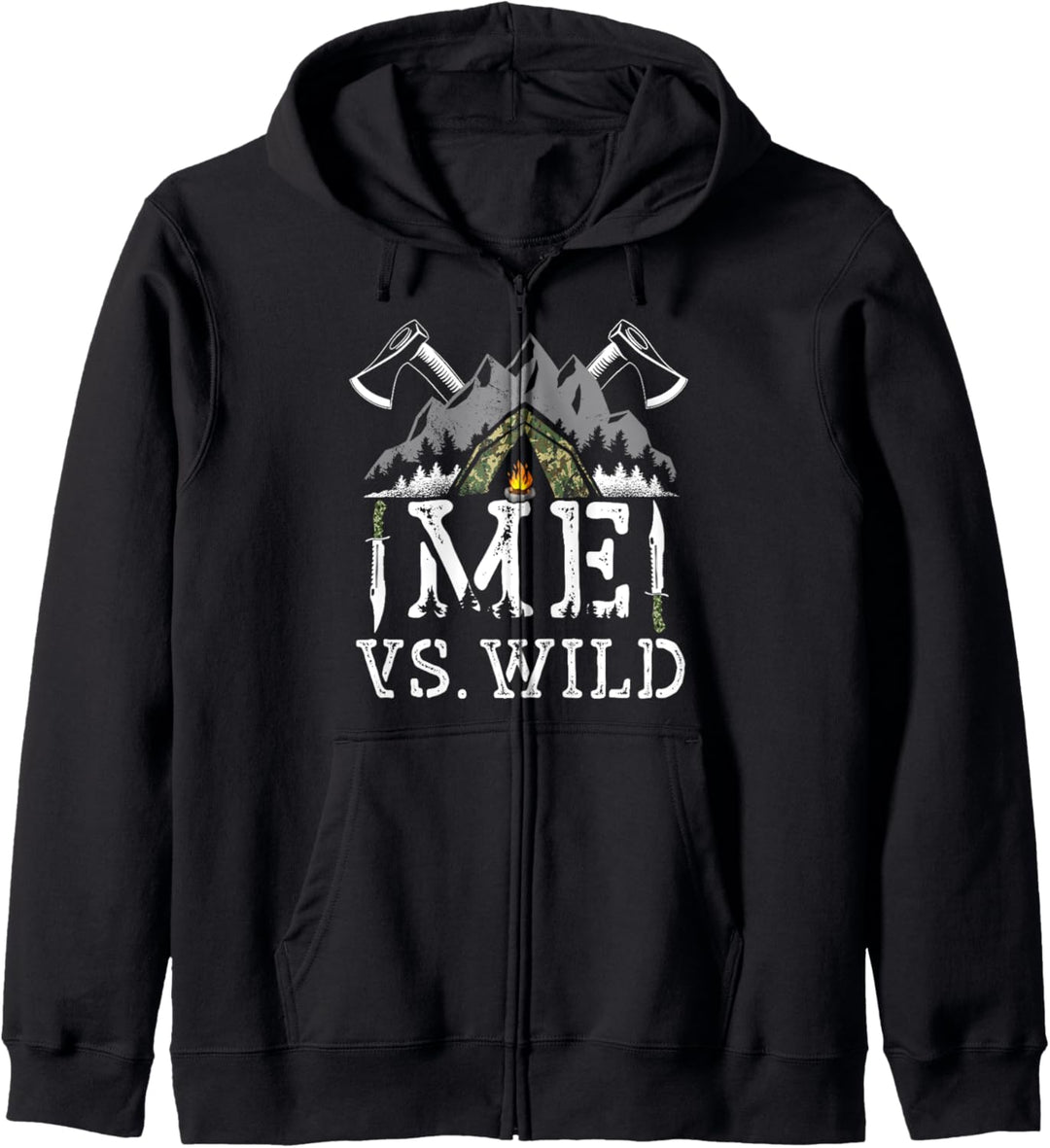 Bushcraft Wildnis Abenteuer Camping Me VS. Wild Survival Kapuzenjacke
