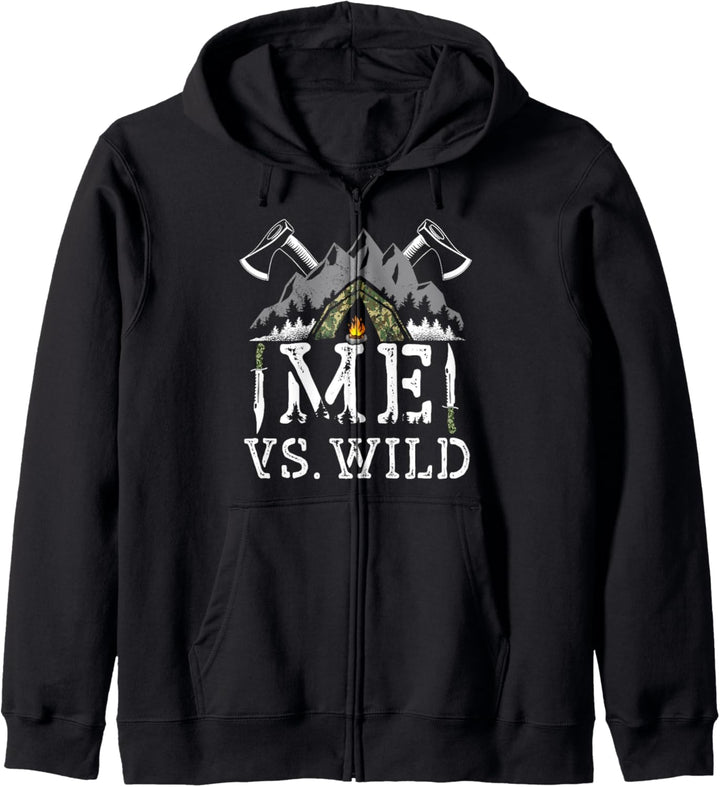 Bushcraft Wildnis Abenteuer Camping Me VS. Wild Survival Kapuzenjacke