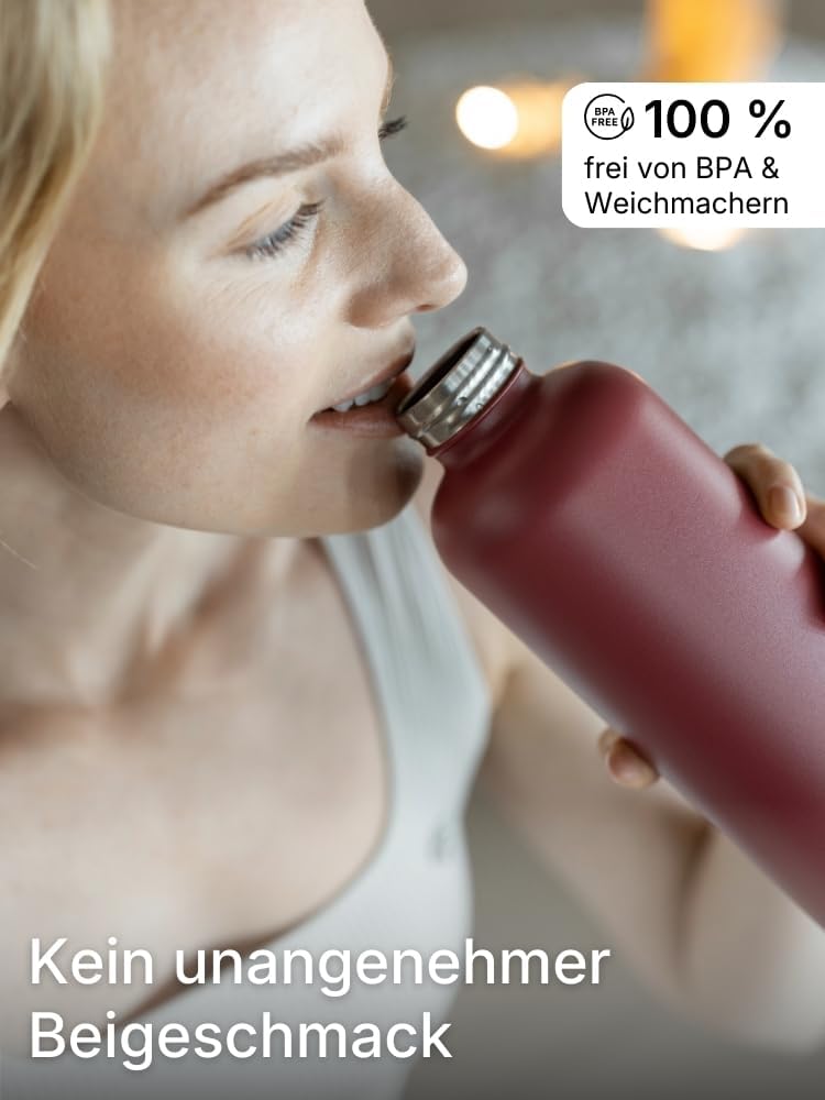 spottle Edelstahl Trinkflasche 750ml – Thermosflasche aus Metall, doppelwandig, vakuumisoliert, Kohl