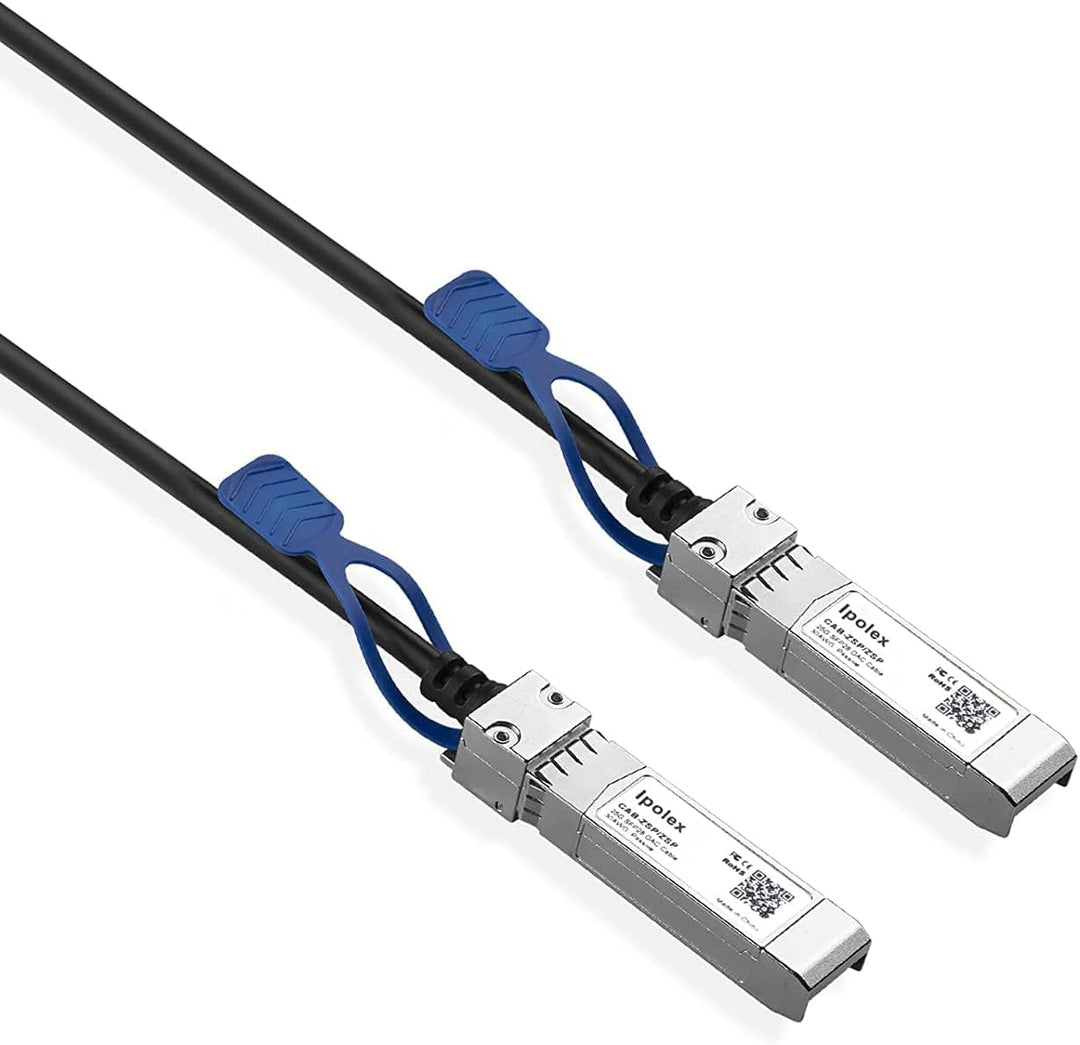 ipolex 25G SFP28 DAC Kabel, 25GBASE-CR SFP+ Twinax Kabel, 25 Gbit/s SFP28 zu SFP28 Direct Attach Kup