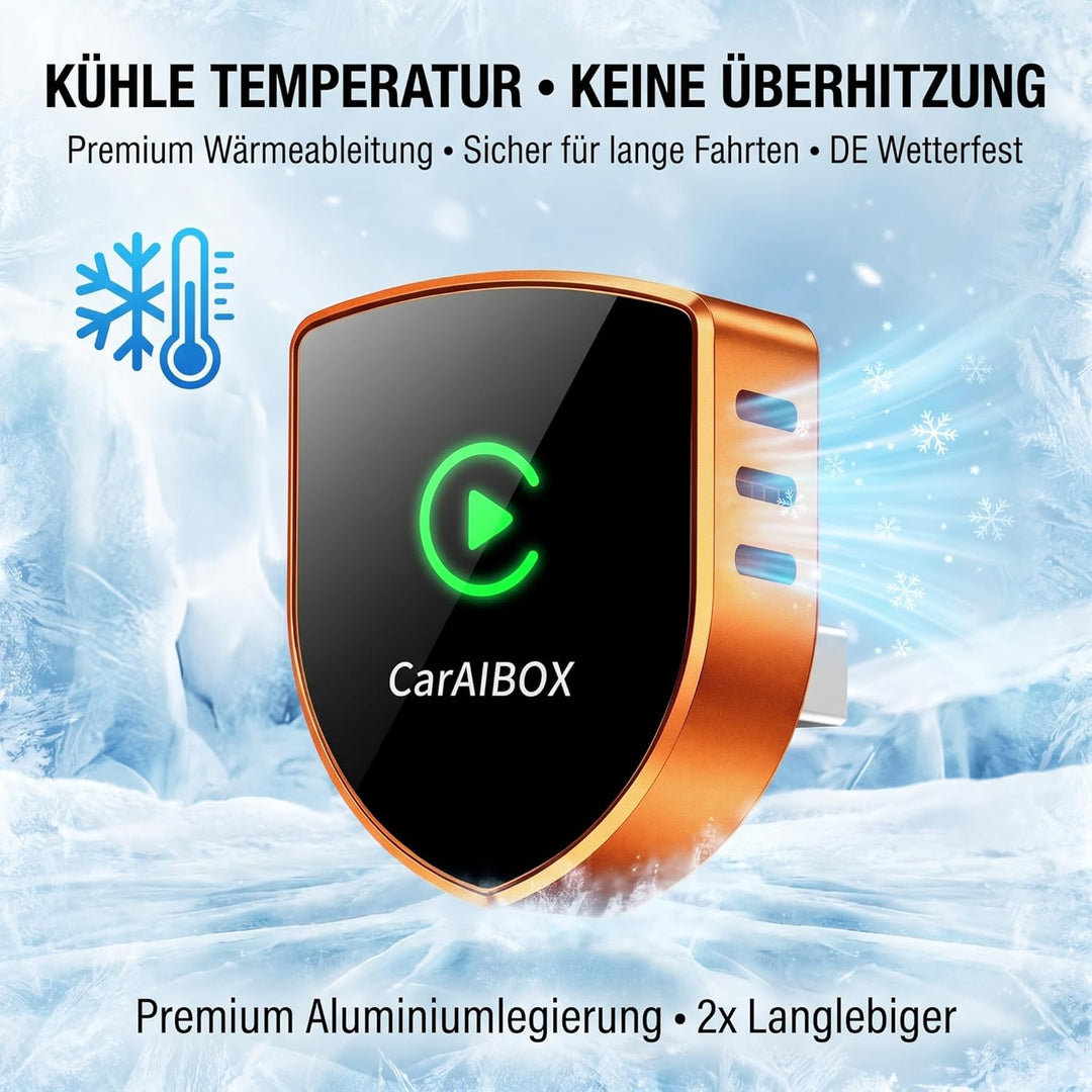 2026 2-in-1 Wireless CarPlay & Android Auto Adapter, Schild-Metallgehäuse, Ultraschneller WiFi 6 Don