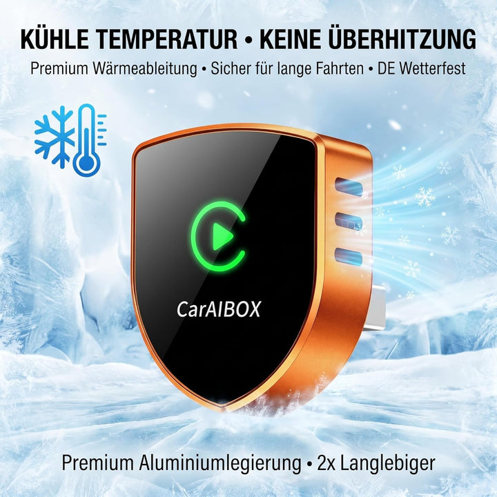 2026 2-in-1 Wireless CarPlay & Android Auto Adapter, Schild-Metallgehäuse, Ultraschneller WiFi 6 Don