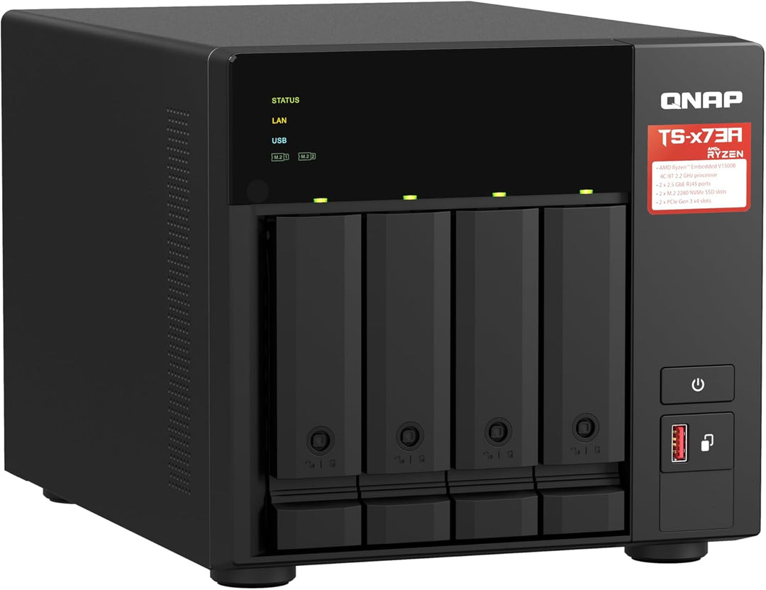 Qnap NAS + Switch Bundle QNAP TS-473A + QSW-1105-5T | Upgrade to 2,5GbE Networking, 4-Bay 3,5"/2,5"-