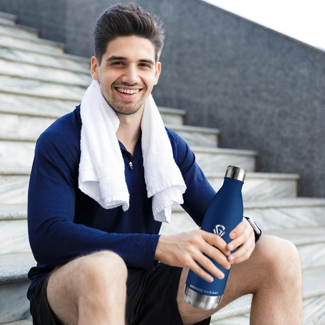 Grsta Trinkflasche, Trinkflasche Edelstahl 1l, Trinkflasche Sport BPA-Freie, Kann mit Dir Tragen, Tr